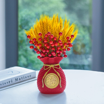 Natural gold wheat ears dry flower barley bouquet decoration living-room gold wheat delivery Vase Emulated Flower Pendulum