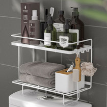 Toilet seat toilet rack toilet iron non-perforated water tank storage rack bathroom double-layer toilet upper rack