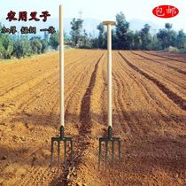 Agricultural fork fork grass large manure picking simple fork dung manure farming tools reclamation cross tool tooth fork thick Dung dung forks