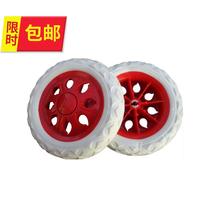 Vegetable cart small trailer small pull wheel hand truck 5 wheel accessories Rubber silent d universal type 155mm