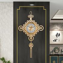 New Chinese pure copper bell table hanging bell living room home fashion light extravagant Chinese wind art hanging wall clock creative hanging table
