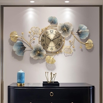 New Chinese Fashion Clock Creativity Watch Living Room Book Room Light Extravagant GINKGO BILOBA HANGING BELL ART HANGING WALL CLOCKS ACCESSORIES