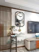 China Wind Hung Clocks Living Room Home Fashion New Chinese Clock Network Red Creativity Personality Art Watch Atmosphere Wall-mounted Wall