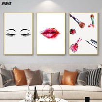 Eyebrow-eye lip hand-painted sketch decorative painting semi-permanent tattoo manicure manicure studio background wall poster stickers