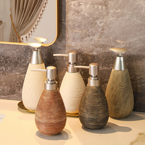 Retro Creative Bathroom Bath Bath Bath Bottle Loose Press Bottle Japanese Toilet Ceramic Hand Liquid Bottle