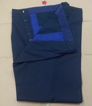 Retired inventory 87-style navy blue summer pants Fanliding wool suit pants vintage pants loose and breathable