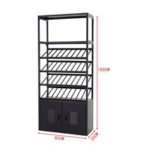 European-style wrought Wine Rack bar floor wine cabinet simple modern home wine rack by wall rack X wine storage