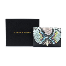 2021 New Card Bag Short ZERO WALLET SNAKE TATTOO SMALL MONEY CLIP LIGHT AND SLIM DOCUMENT BAG MULTI-POSITION LADY TREND
