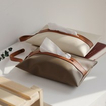 Model room tissue bag hanging color color decorative car tissue cover Nordic light luxury tissue box drawing box simple
