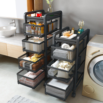 Toilet rack with drawer floor-to-ceiling bathroom narrow slit storage rack multi-layer toilet toilet gap locker