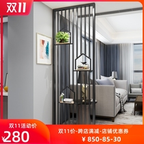 Nordic light luxury screen partition simple creative entrance entrance wrought iron decoration living room dining room hollow wall shelf