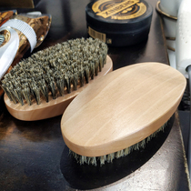 Hair salon Professional Bristle Beard Brush Solid wood Mens Retro Styling cleaning Tool Beard comb Household brush