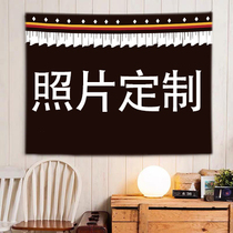 Personality photo customization Net Red Wall cloth background cloth Tibetan hanging cloth tapestry anchor tremble tone LOGO pattern custom