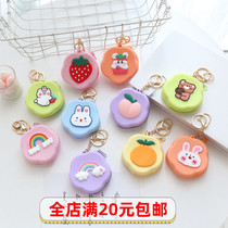 ins cute flower shape silicone coin purse cartoon coin bag key bag mini earphone bag girl hanging ornaments