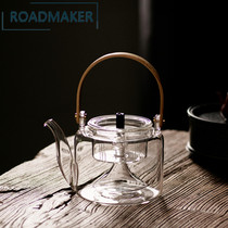 Rodmec Japanese bamboo handle beam kettle Cooking teapot Glass filter Tea maker Kettle Health pot Tea set