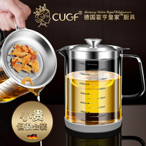 Glass oil pot filter oil residue artifact kitchen household oil tank oil filter oil storage tank oil bottle oil bottle oil container oil bottle