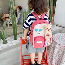 Childrens schoolbag kindergarten girl 3-5 years old 6 cute lightweight backpack baby backpack big and small class girl schoolbag