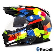 VIRTUE motorcycle helmet Mountain race off-road helmet Long-distance motorcycle travel Bluetooth rally helmet Mens and womens four seasons full helmet
