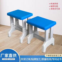 Table and chairs students table and chairs in primary and secondary school plastic-steel single square stool laboratory stool training stool lifting stool double table and chairs