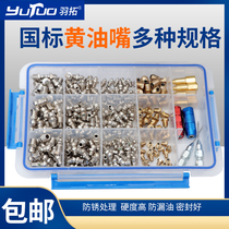 Butter nozzle explosion-proof flat head copper nozzle gun head butter nozzle pneumatic nozzle M6M8 M10 straight head oil injection bending nozzle