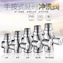 All copper hand press type delay flush valve squatting toilet flush valve toilet valve self-closing flush valve open switch