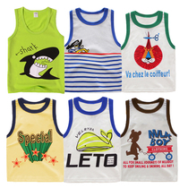 Childrens vest cotton boys and girls sleeveless tops summer childrens clothing baby childrens stripes Cotton