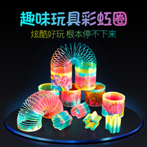 Magic Rainbow Circle Tower Spring Ring Stacked Music Set Cup Baby Girl Baby Child Educational Toy Early Education Boy