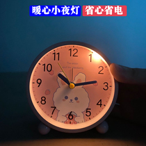Luminous small alarm clock Student cartoon childrens special bedside mute electronic high volume alarm creative personality clock
