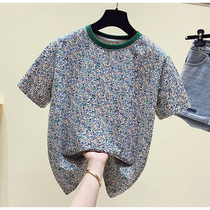 Foreign trade Brand Cut Mark Discount Womens Clothing Mall Special Cabinet Summer Withdrawal Halal Harbor Vintage Port Wind Shatter t-shirt woman