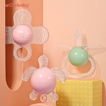 wowbaby baby tooth gum grinding stick baby anti-eating artifact can boiled soft mushroom bite glue silicone toy