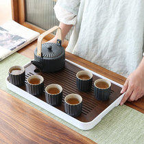 Craftsman kung fu tea set home Japanese simple modern lifting beam tea set set dry bubble tea tray teapot