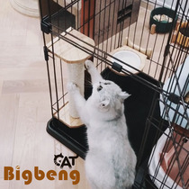 Cat cage climbing frame sisal column cat toy solid wood column scratch pet supplies cat tickling claw