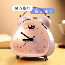 Desktop cartoon small alarm clock bedside mute powerful wake-up clock children get up girl students use artifact alarm