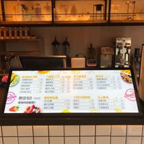 Luminous menu display board LED light box Billboard milk tea shop bar table vertical one-point menu price list
