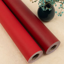 Red wallpaper self-adhesive waterproof sticker background wall China Red dark red dark red wallpaper self-adhesive Chinese style