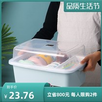 Baby food supplement tableware spoon storage box baby tableware bottle storage box cupboard basin drain dust-proof insect-proof shelf