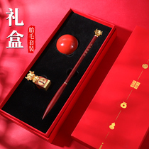 Fetal hair brush souvenir diy making fetal hair seal umbilical cord gift box set baby first gift kongfu