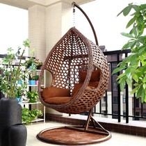 Outdoor balcony hanging chair lazy adult household rocking chair indoor hanging basket rattan chair birds nest swing single double