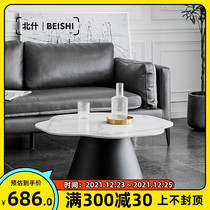 Marble Microspar Tea Table Alien Creative Home Small Household Tea Table Modern Nets Red Metal Sofa Several Tables