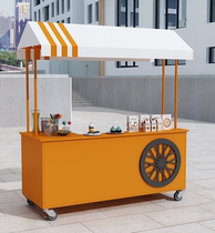 Iron flower car outdoor stall car display table snack trolley car supermarket shopping mall European Mobile