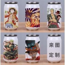 Anime One King Thermos Cup Ace Around Luffy Solon Choppa cans Water Cup Two-dimensional Cup