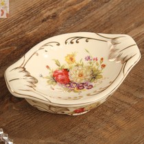 European style ceramic bathroom supplies retro soap dish handmade creative soap box drain soap dish soap rack kit