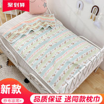 Cotton gauze mat Newborn baby bed sheet double bed six-layer yarn machine wash soft mat Childrens summer air-conditioned room