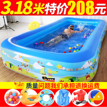 Inflatable swimming pool Household adults children oversized thickened outdoor family large baby baby swimming bucket water play