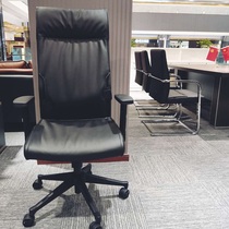 Huasheng Huiye Conference Chair H-37 leather surface gloss good breathability strong soft thickness moderate