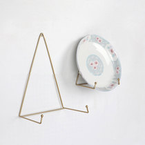 Self-creative hanging wall decorative porcelain plate Wall hanger desktop bracket disc photo frame certificate mirror frame