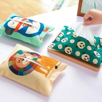 Paper towel set fabric creative tissue box set cartoon paper towel box cartoon toilet cloth cover