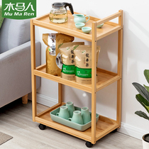 The wooden horse mobile tea table tea table small table tea room living room home simple modern tea cup tea table