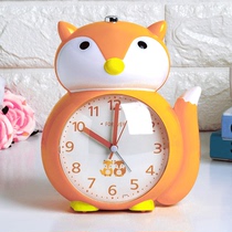 Childrens alarm clock students use cartoons to speak mute bedside clock luminous creative personality lazy people special small alarm