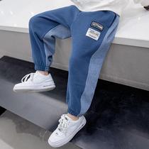 Children's sports pants autumn and spring 2021 new foreign style boys pants spring clothes children's casual pants tide cool